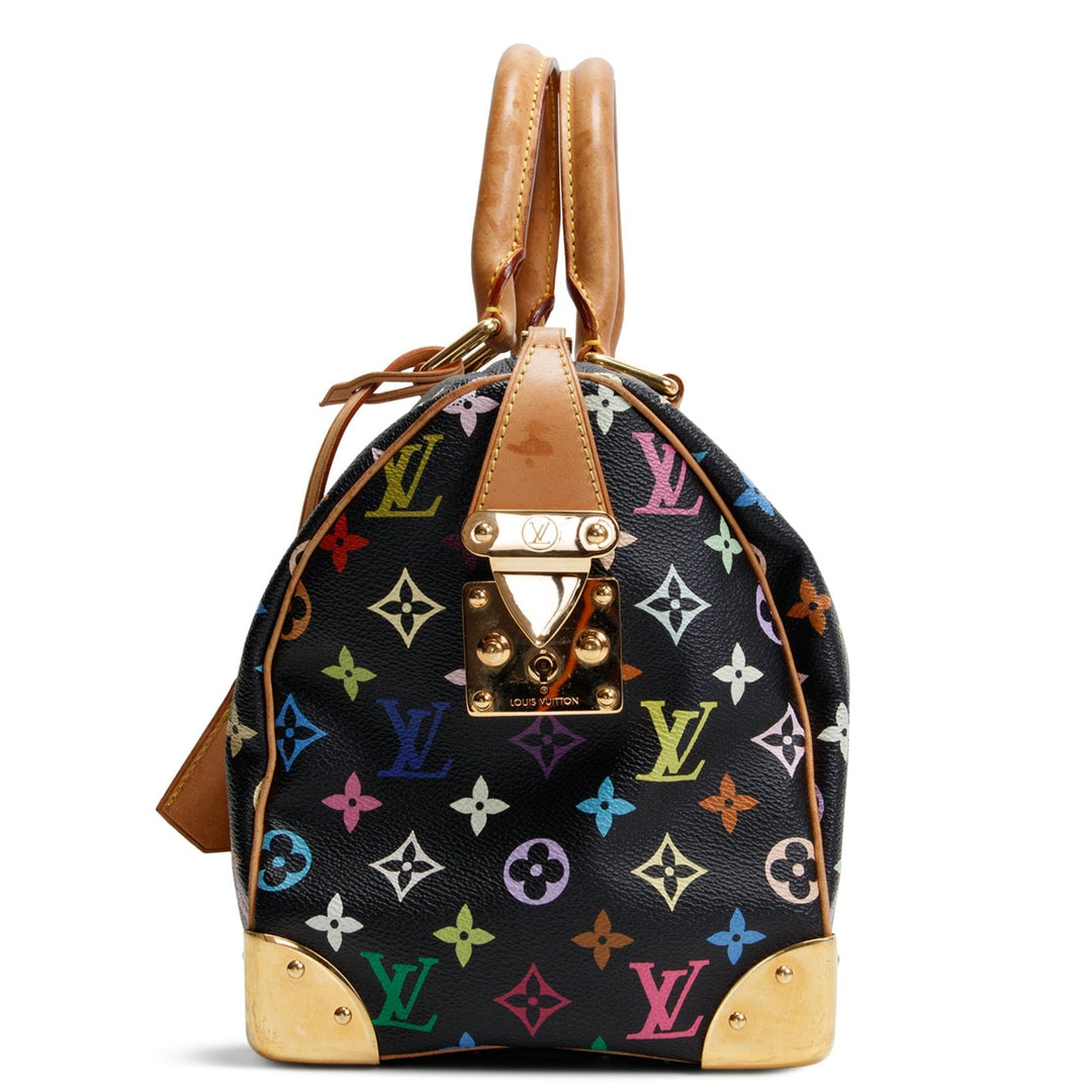 LOUIS VUITTON Vintage Speedy 30 Multicolore Monogram-Black