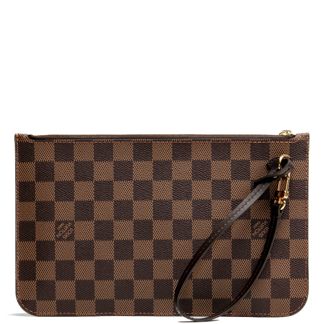 LOUIS VUITTON Damier Ebene Neverfull Pochette/Pouch