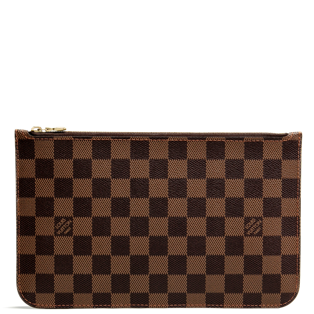 LOUIS VUITTON Damier Ebene Neverfull Pochette/Pouch