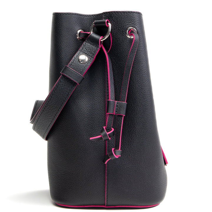 LOUIS VUITTON Taurillon Leather Lockme Bucket Bag - Black