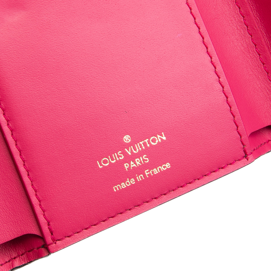 Louis Vuitton Capucines kompakte Brieftasche- schwarz mit rosa