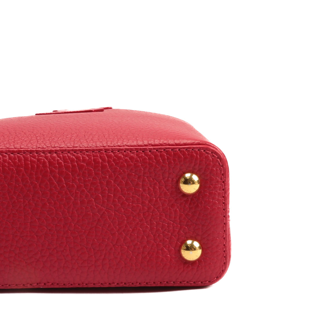 LOUIS VUITTON Taurillon Mini Capucines Scarlet 1298004