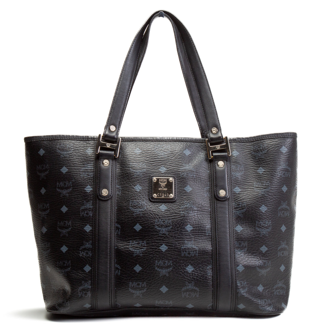 MCM Visetos Shopping Tote - Black