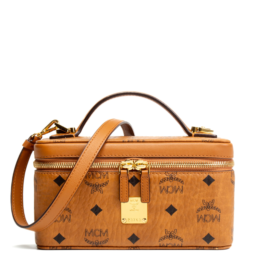 MCM Mini Rockstar Vanity Case - Cognac