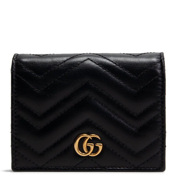 GUCCI GG Marmont Card Case Wallet - Black