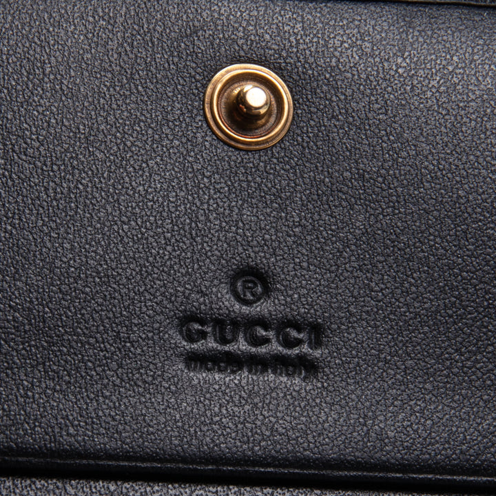 GUCCI GG Marmont Card Case Wallet - Black