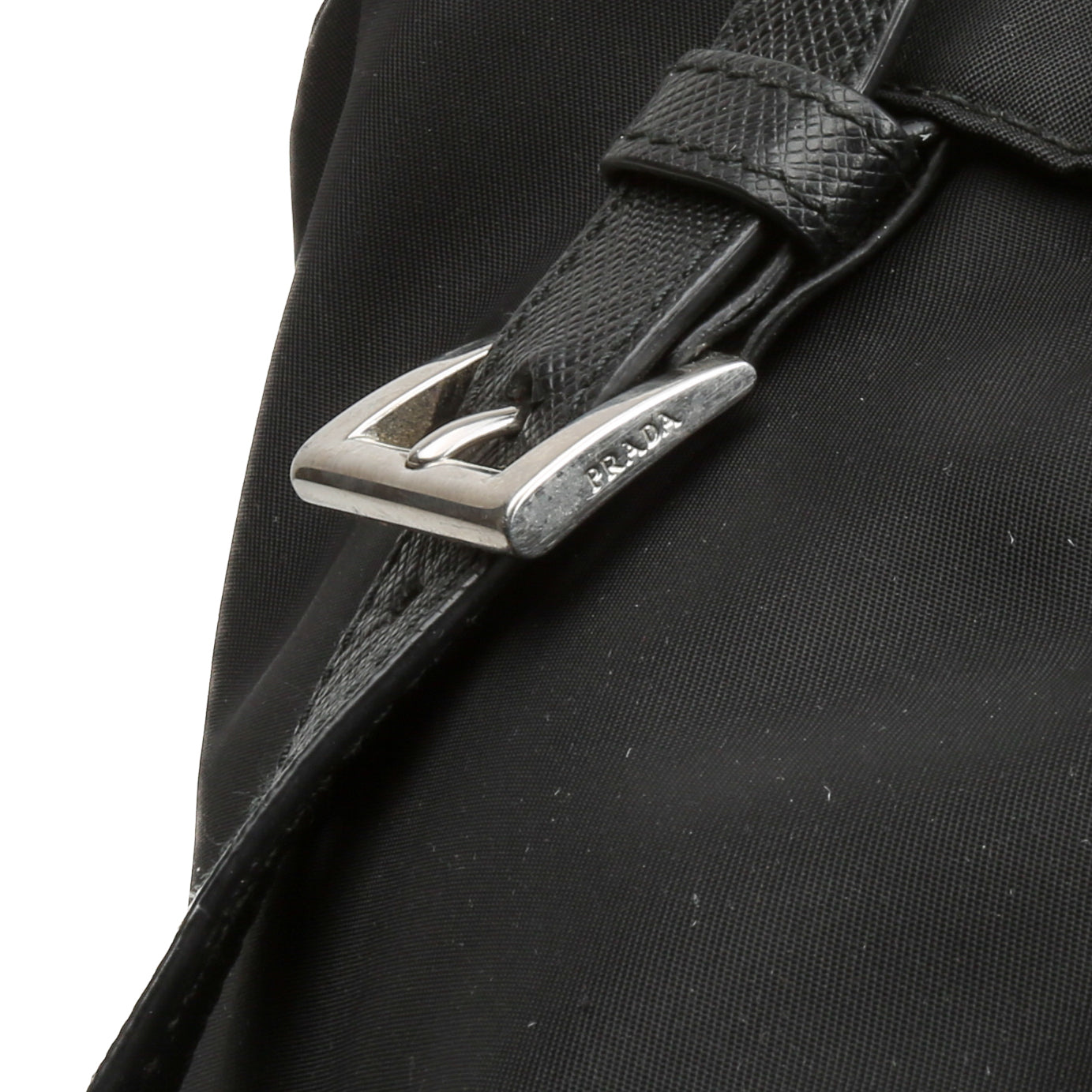 PRADA Re-Nylon Saffiano-Trimmed Medium Backpack - Black