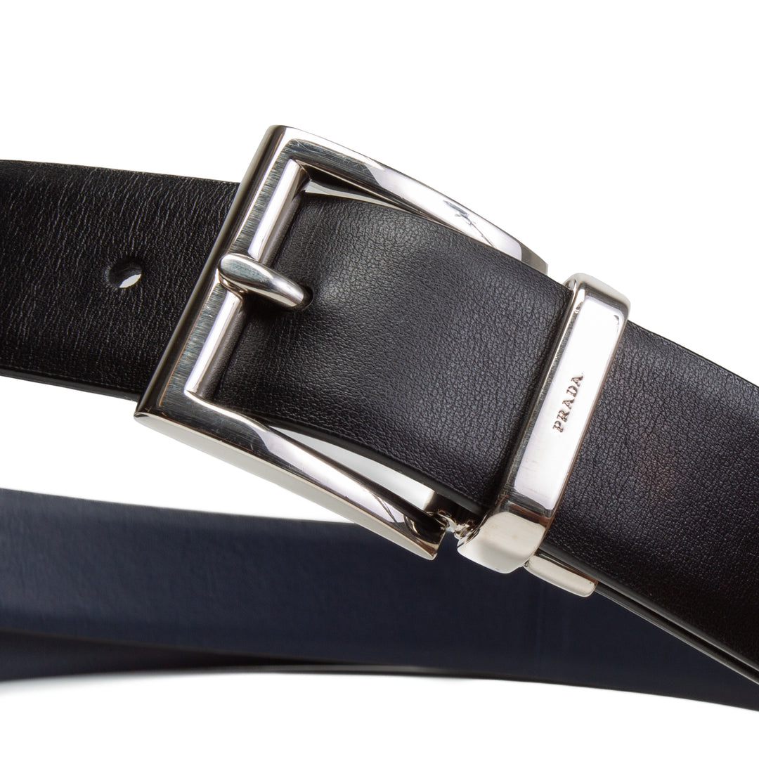 PRADA Reversable Double Wrap Leather Belt