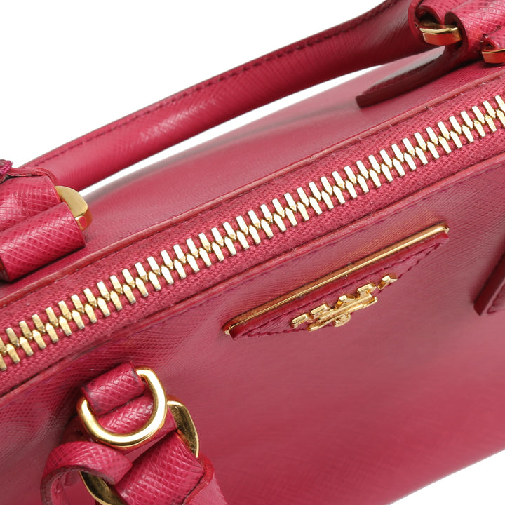 PRADA Saffiano Dome Satchel - Pink