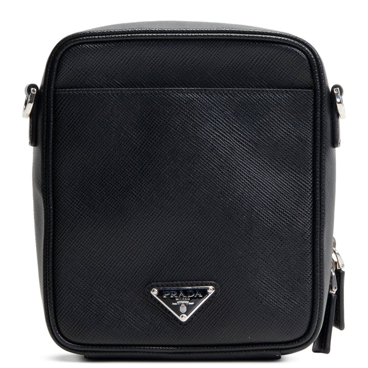 PRADA Saffiano Leather Shoulder Crossbody - Black