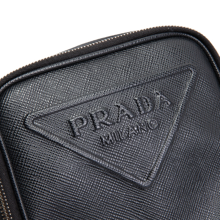 PRADA Saffiano Leather Shoulder Crossbody - Black