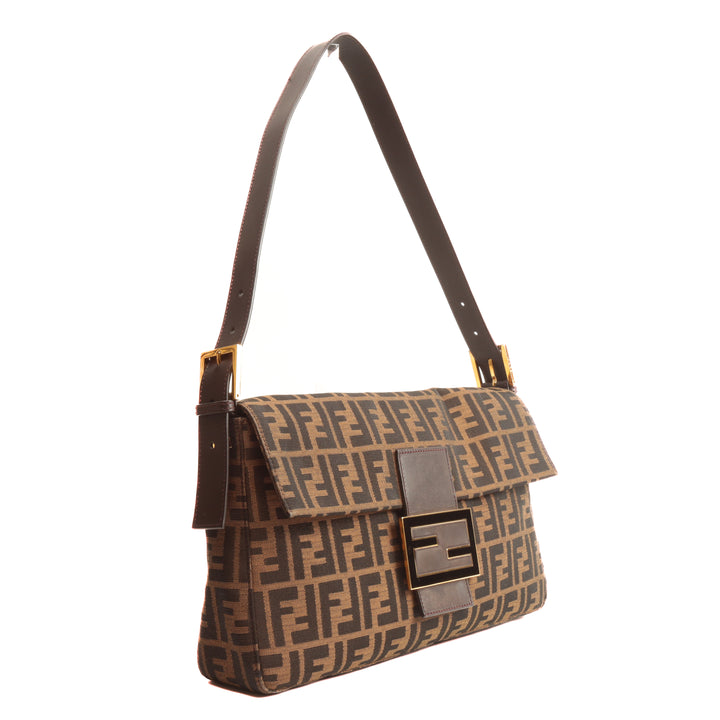 FENDI Zucca Baguette Large Bag - Tobacco