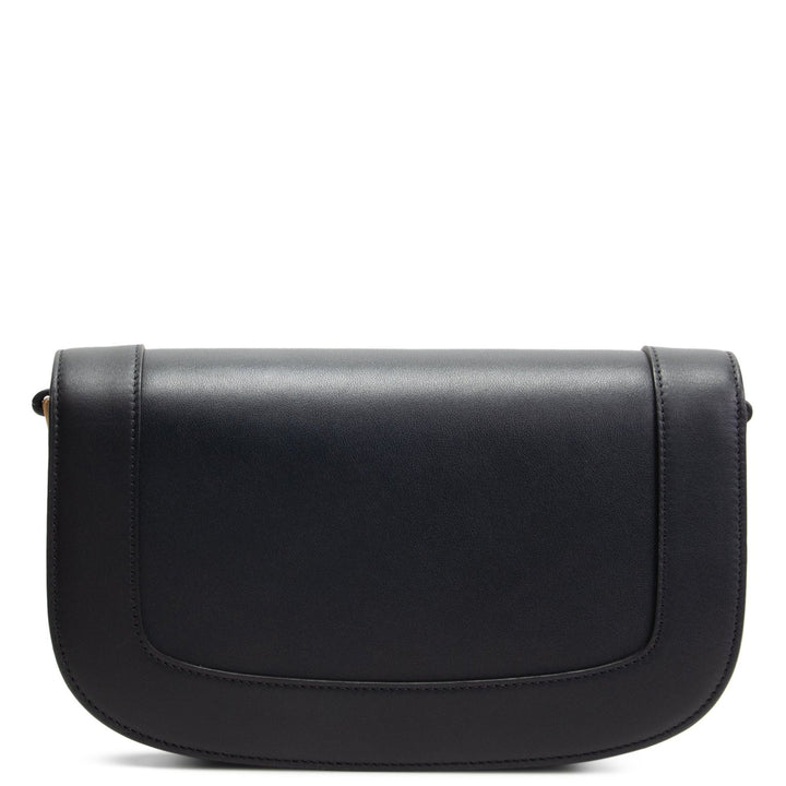 VALENTINO V Logo Flap Shoulder Bag - Black