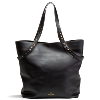 VALENTINO Vitello Lovestud Tote - Black