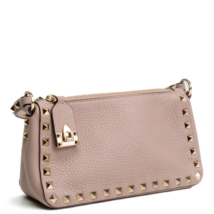 VALENTINO Small Rockstud Shoulder Bag - Poudre