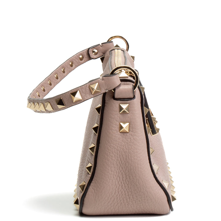 VALENTINO Small Rockstud Shoulder Bag - Poudre