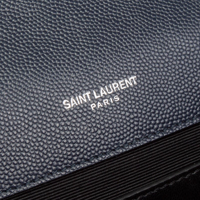 SAINT LAURENT  Tri Quilt Envelope Medium  Bag - Navy