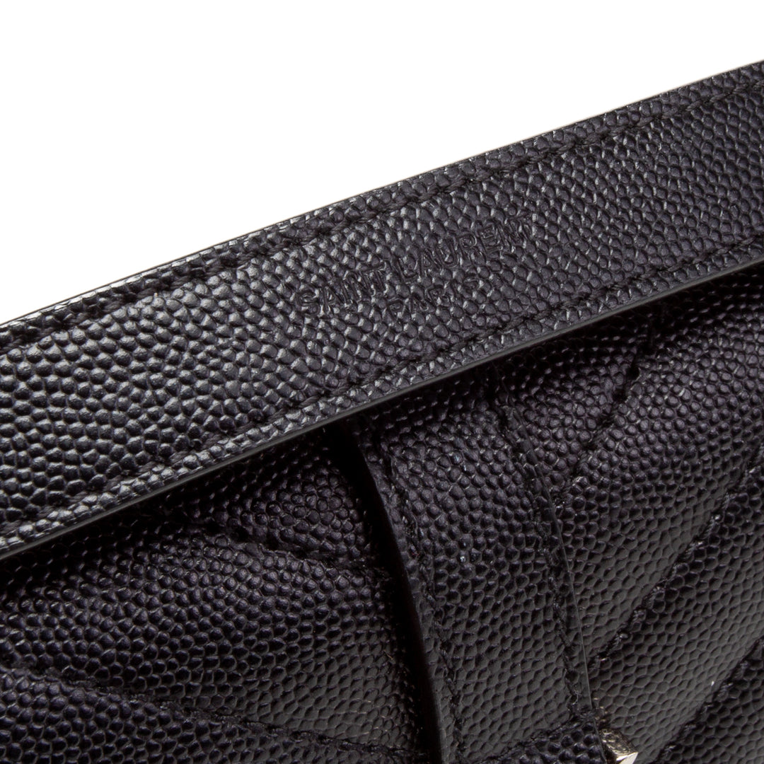 SAINT LAURENT Small Triquilt Envelope Flap Bag - Black