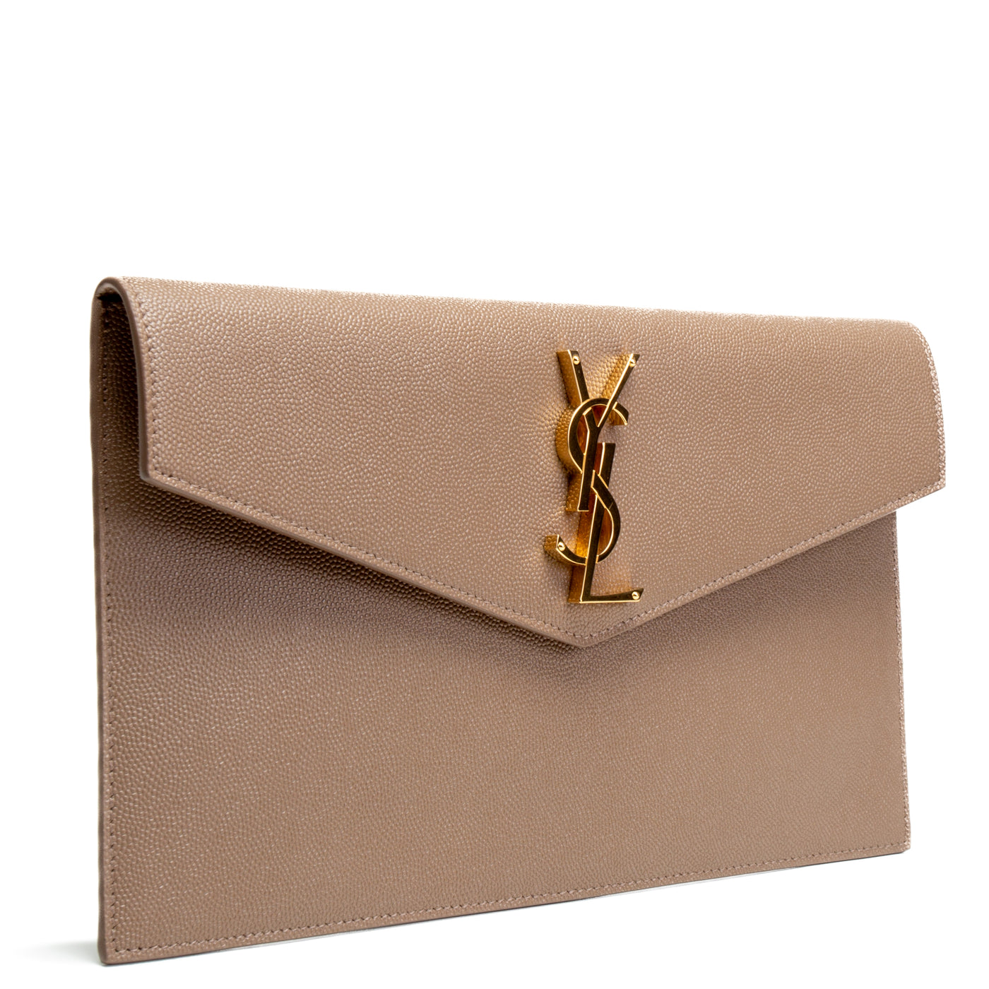 SAINT LAURENT Uptown Medium Pouch- Taupe