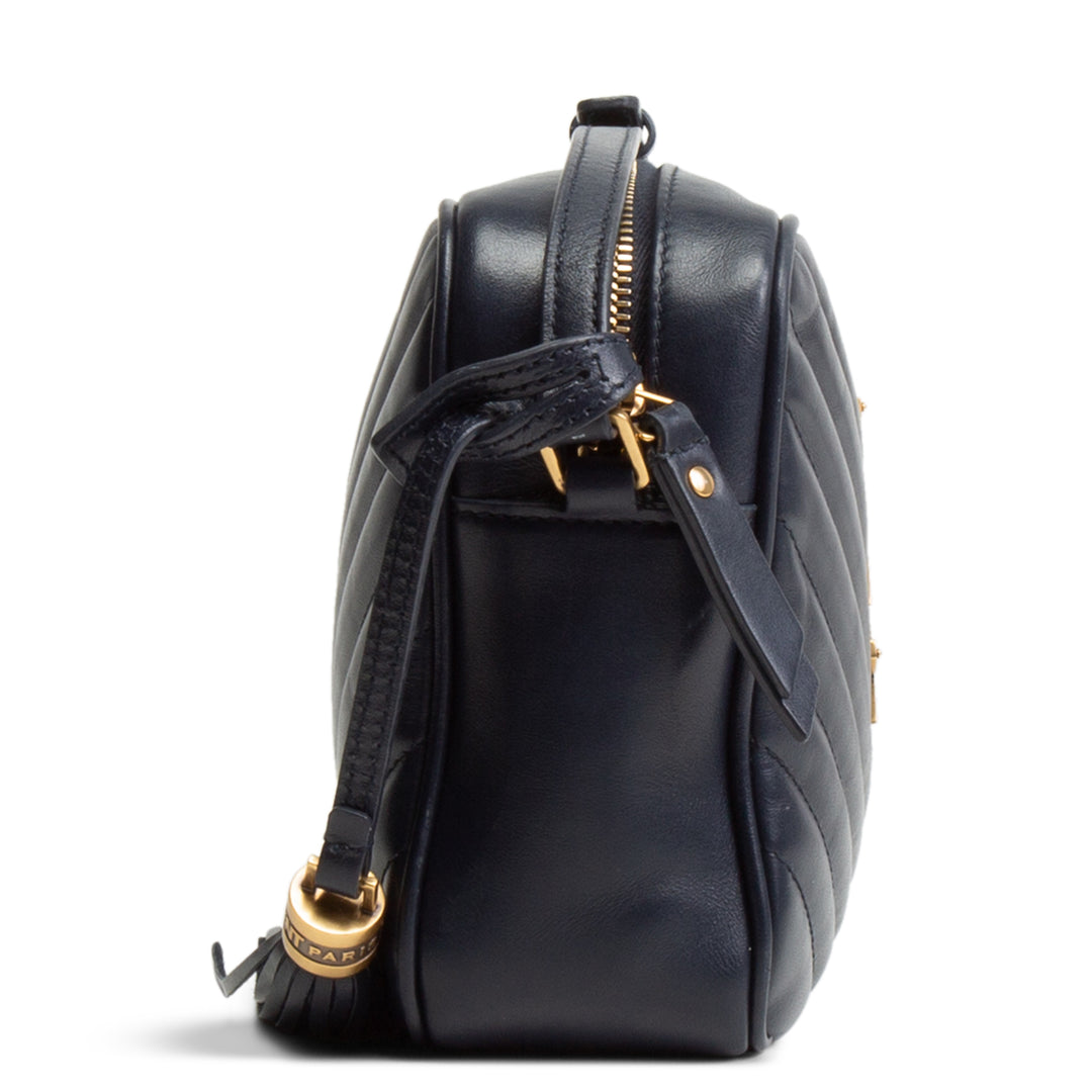 SAINT LAURENT Lou Camera Bag - Navy Blue - OUTLET FINAL SALE