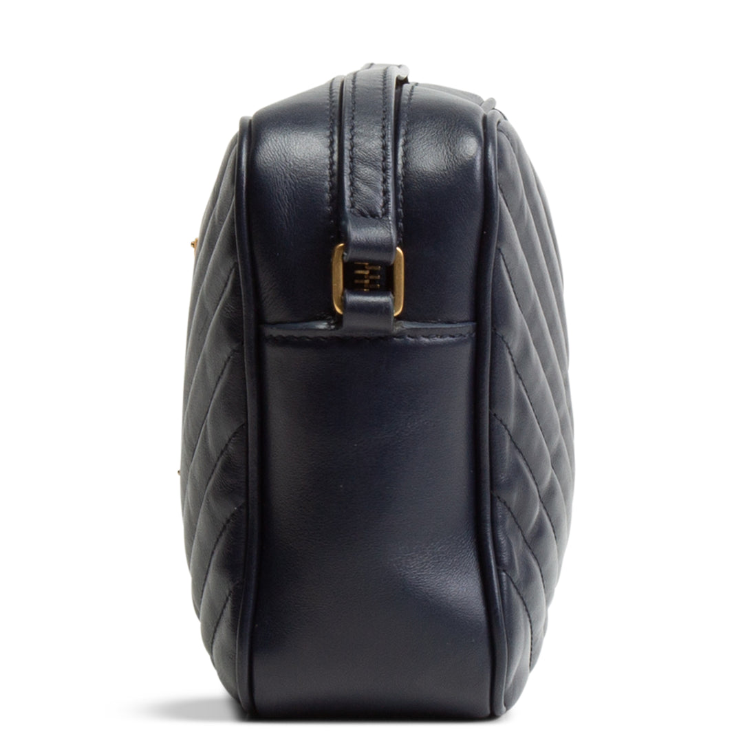 SAINT LAURENT Lou Camera Bag - Navy Blue - OUTLET FINAL SALE