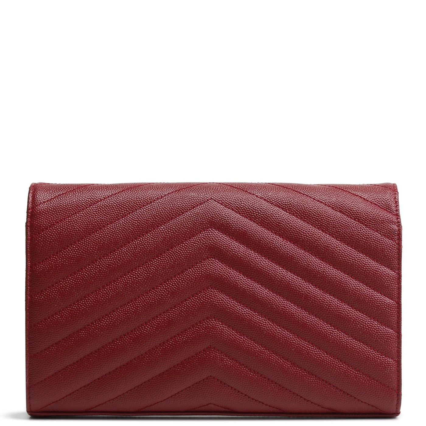 SAINT LAURENT Monogram Envelope Wallet On Chain - Burgundy