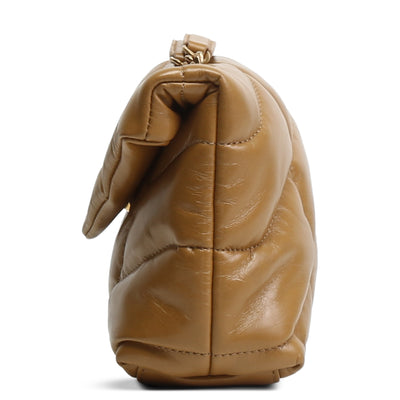 SAINT LAURENT Toy LouLou Puffer Bag - Praline