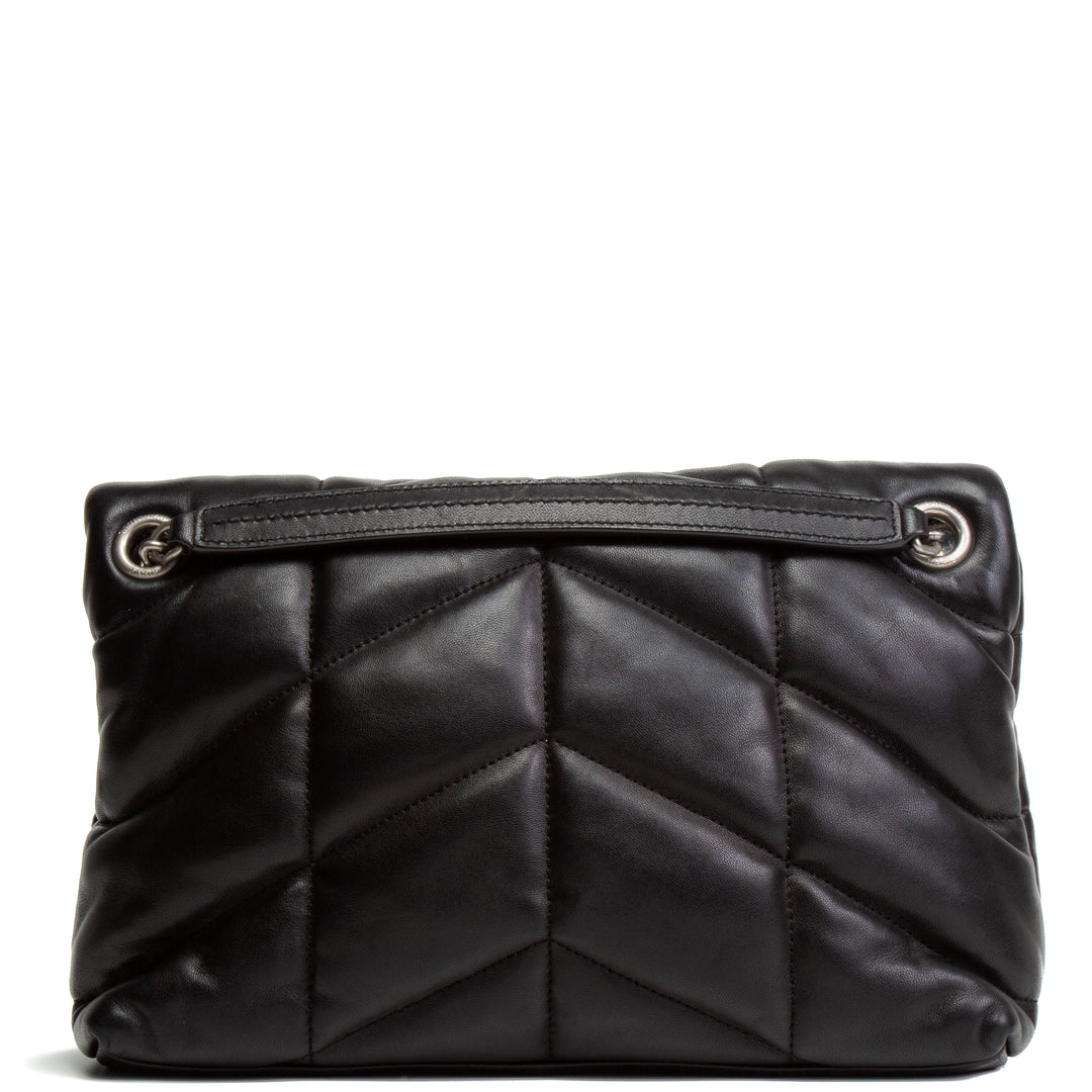 SAINT LAURENT Small Loulou Puffer Shoulder Bag - Black