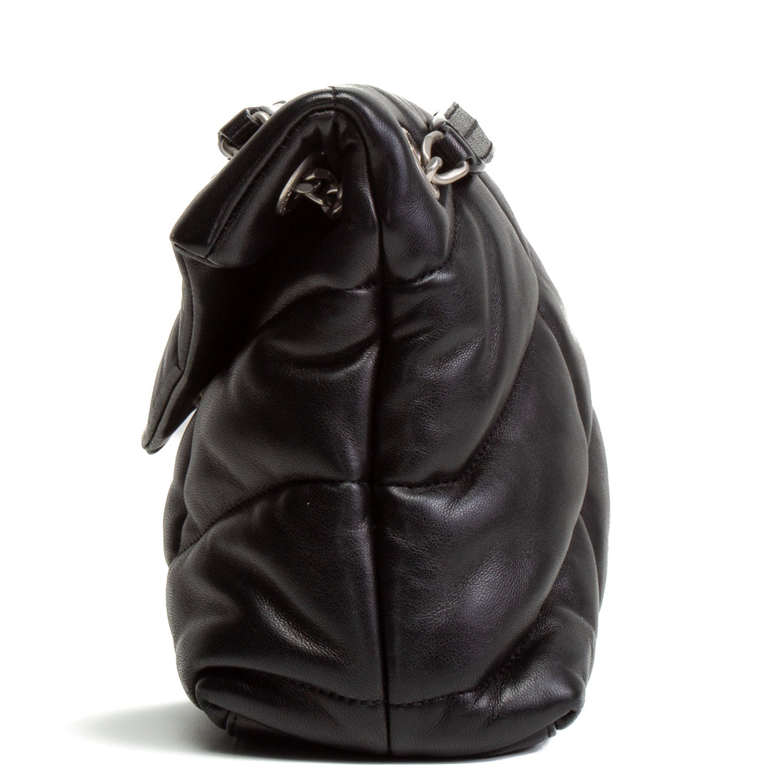 SAINT LAURENT Small Loulou Puffer Shoulder Bag - Black