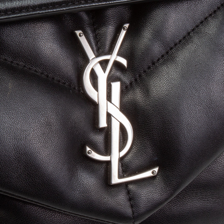 SAINT LAURENT Small Loulou Puffer Shoulder Bag - Black