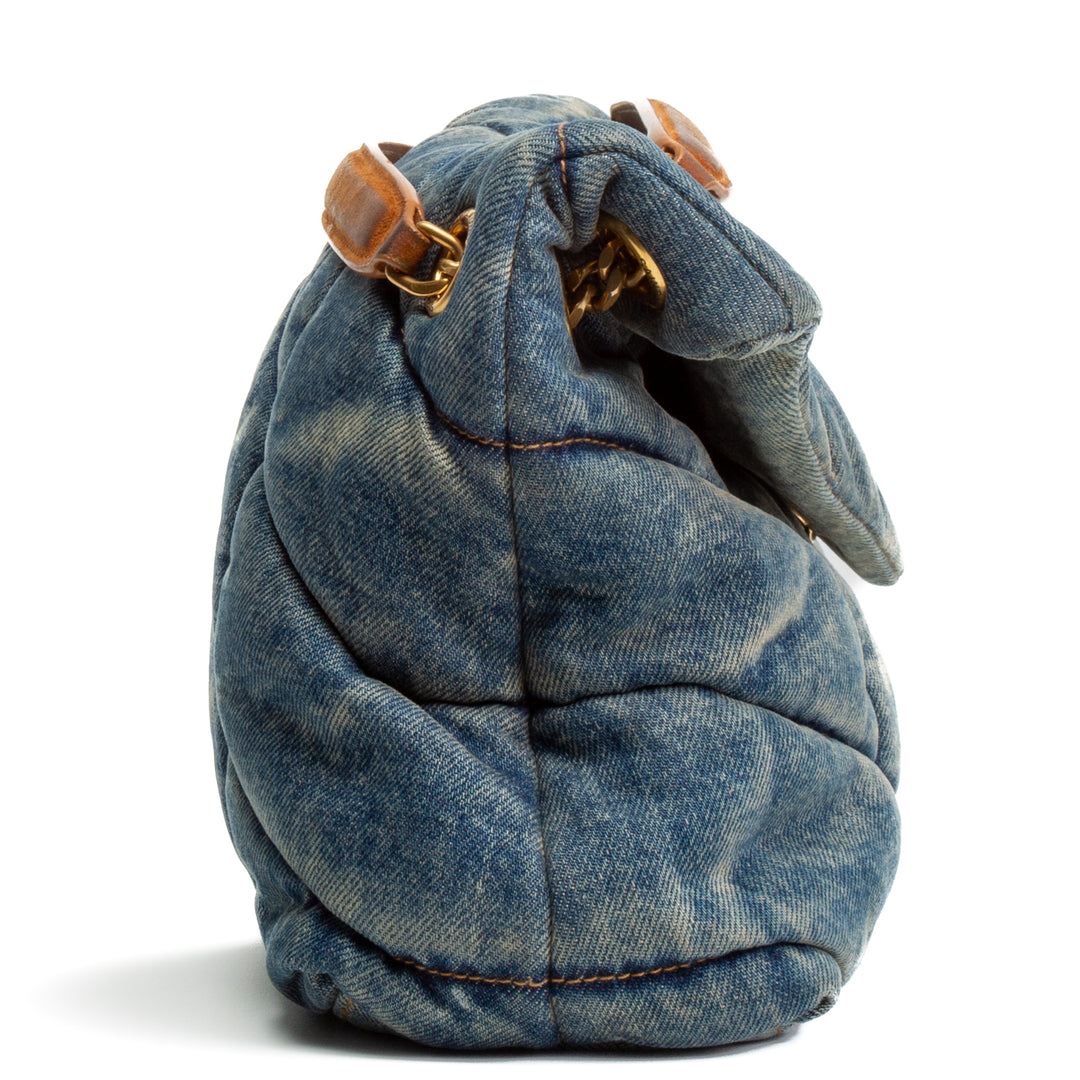 SAINT LARENT Small Puffer - Denim