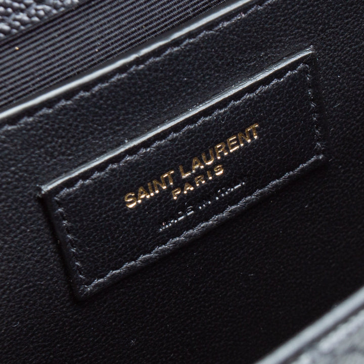 SAINT LAURENT Triquilt Envelope Medium Bag -Black