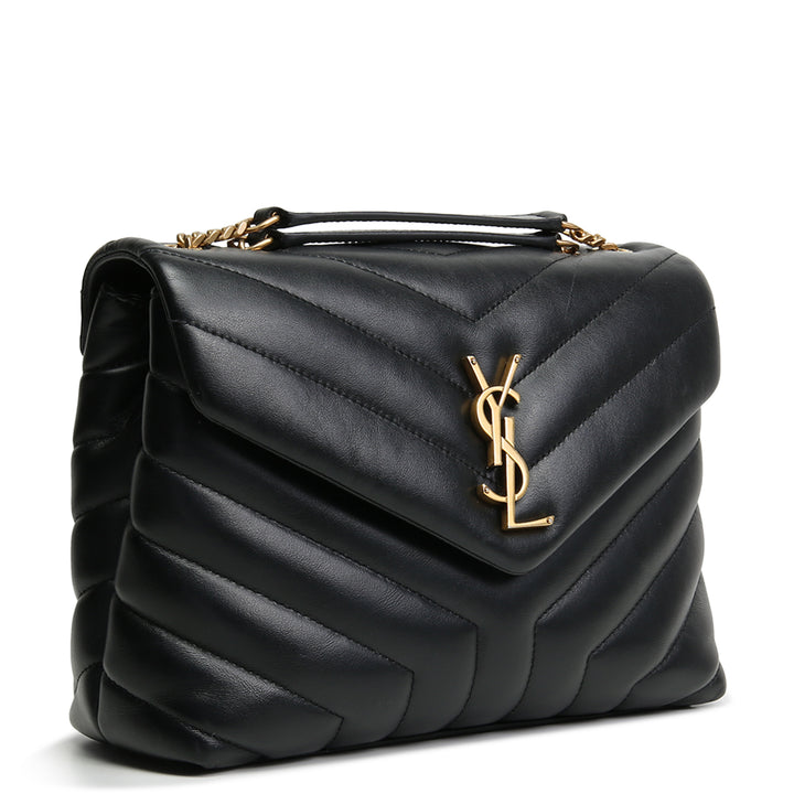 SAINT LAURENT Small Loulou Shoulder Bag - Black