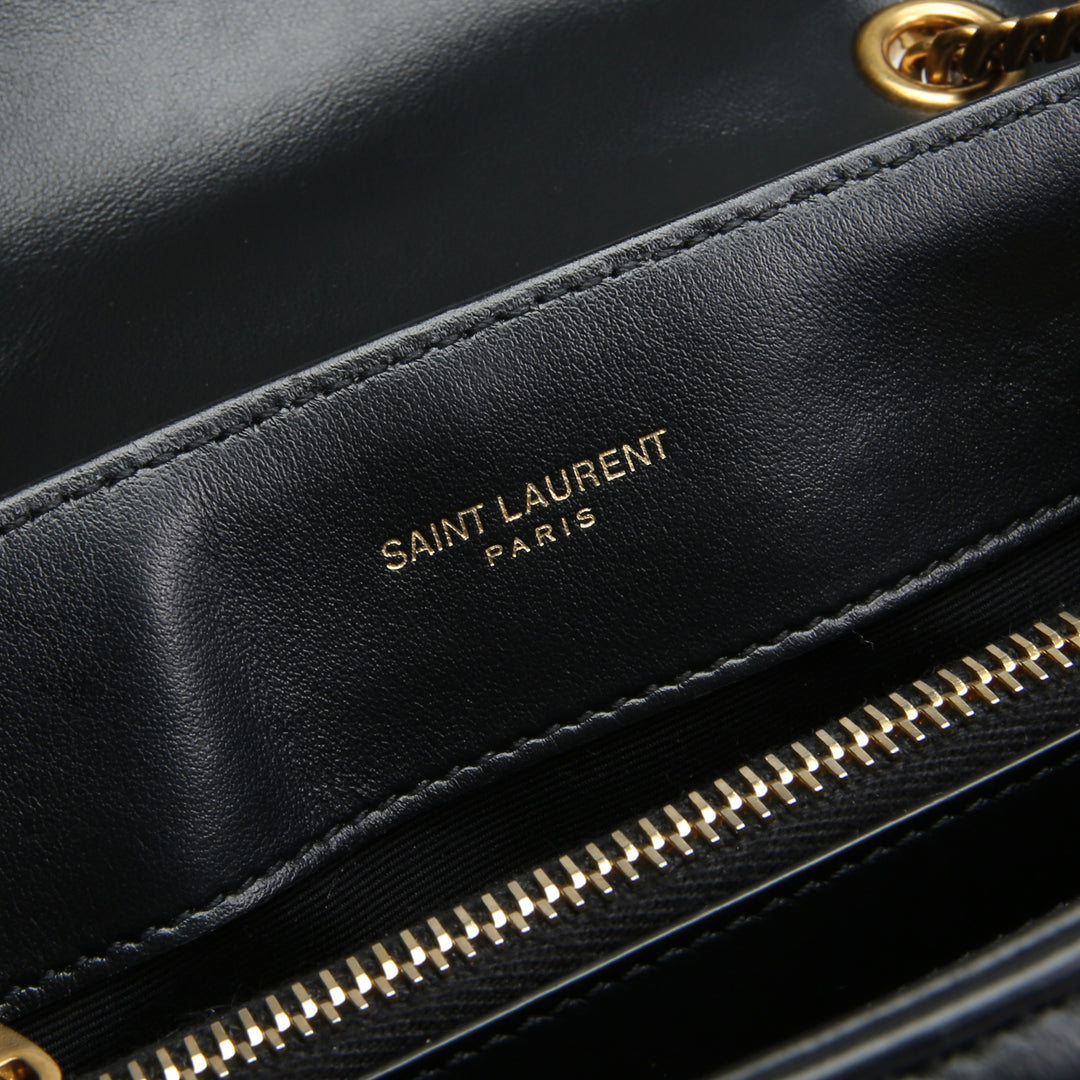 SAINT LAURENT Small Loulou Shoulder Bag - Black