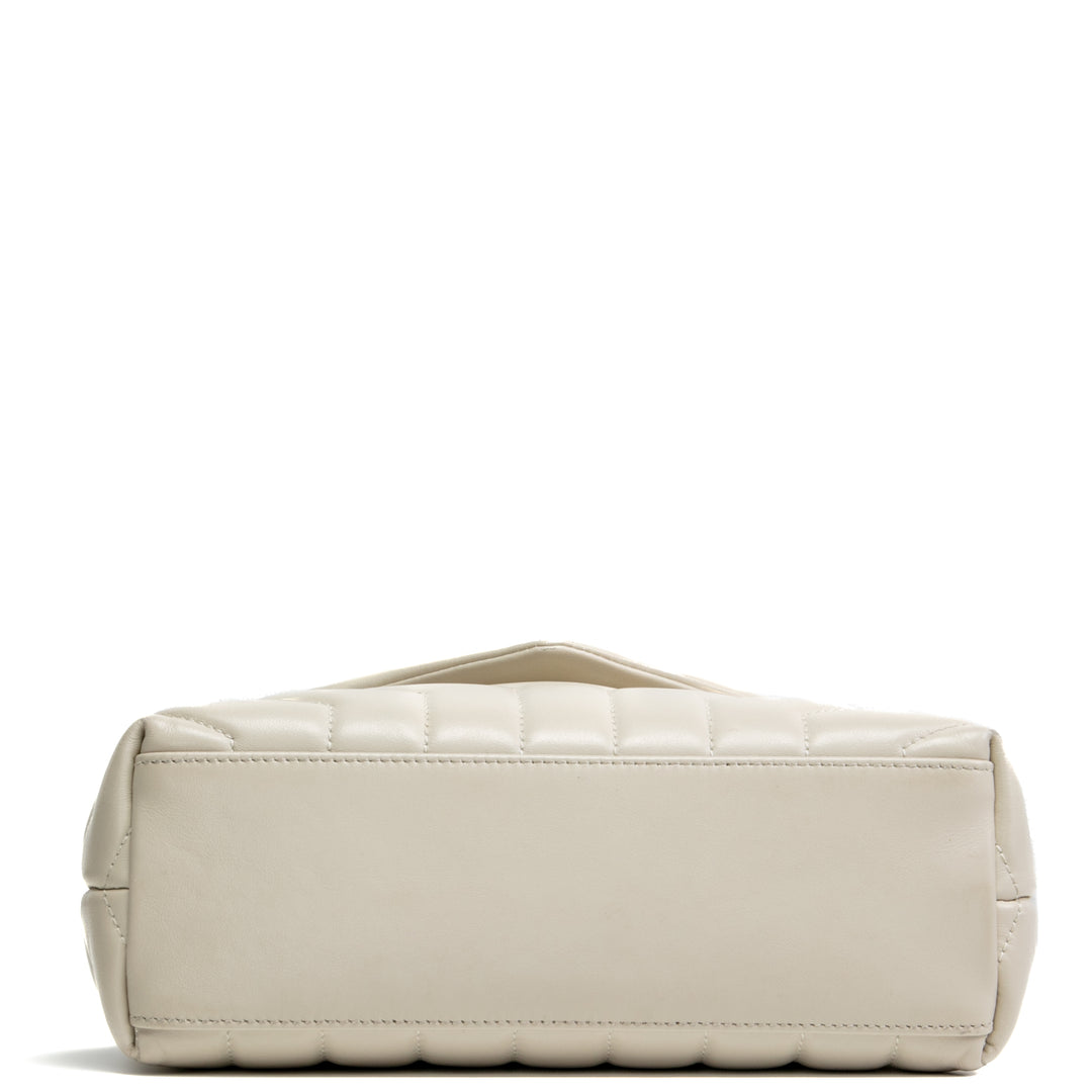 SAINT LAURENT Small Loulou Shoulder Bag - White