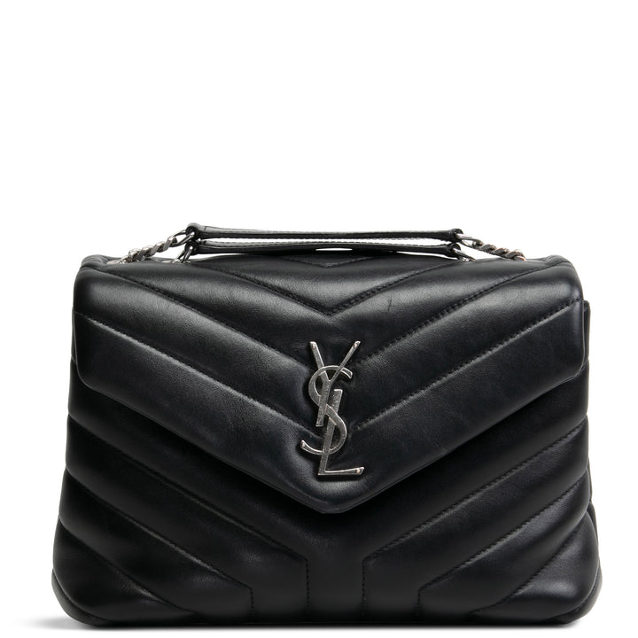 SAINT LAURENT Small Loulou Shoulder Bag - Black