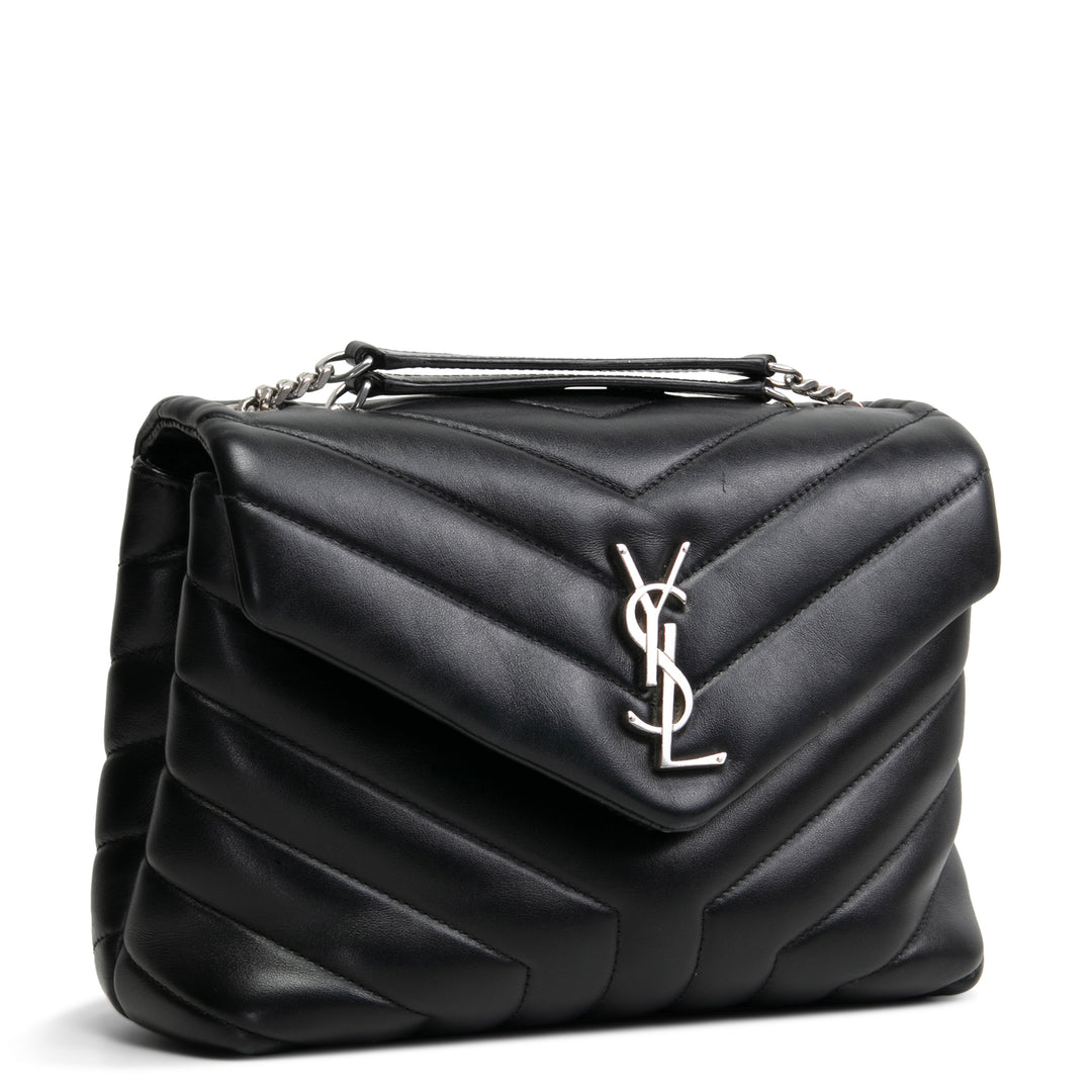 SAINT LAURENT Small Loulou Shoulder Bag - Black