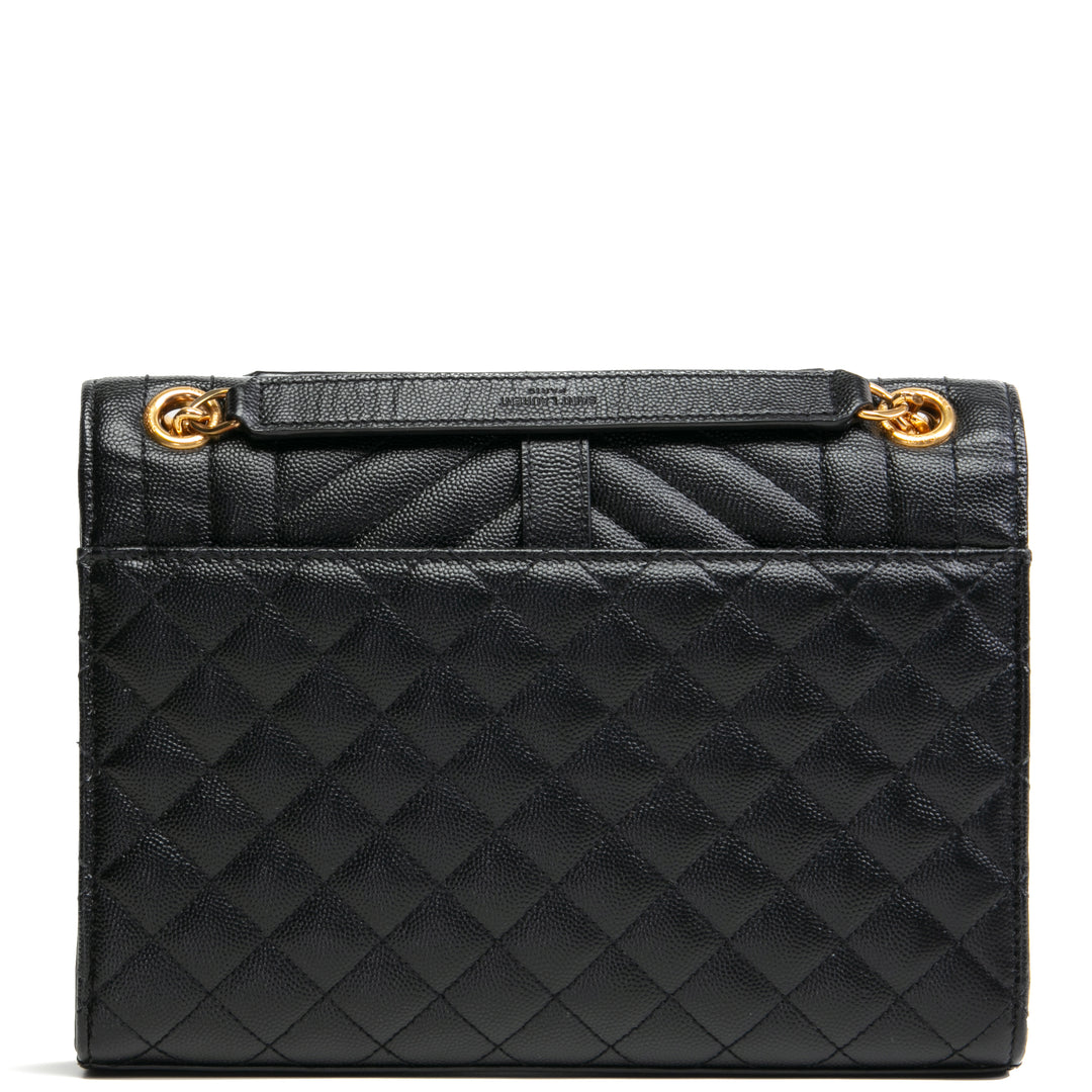 Saint Laurent Medium Tri -Quilt -Umschlagsbeutel - schwarz