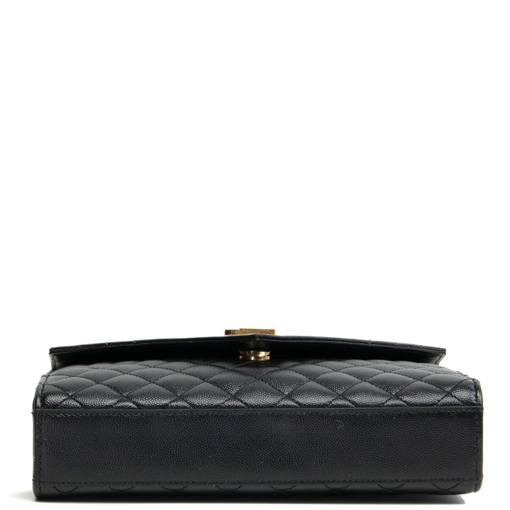 Saint Laurent Medium Tri -Quilt -Umschlagsbeutel - schwarz