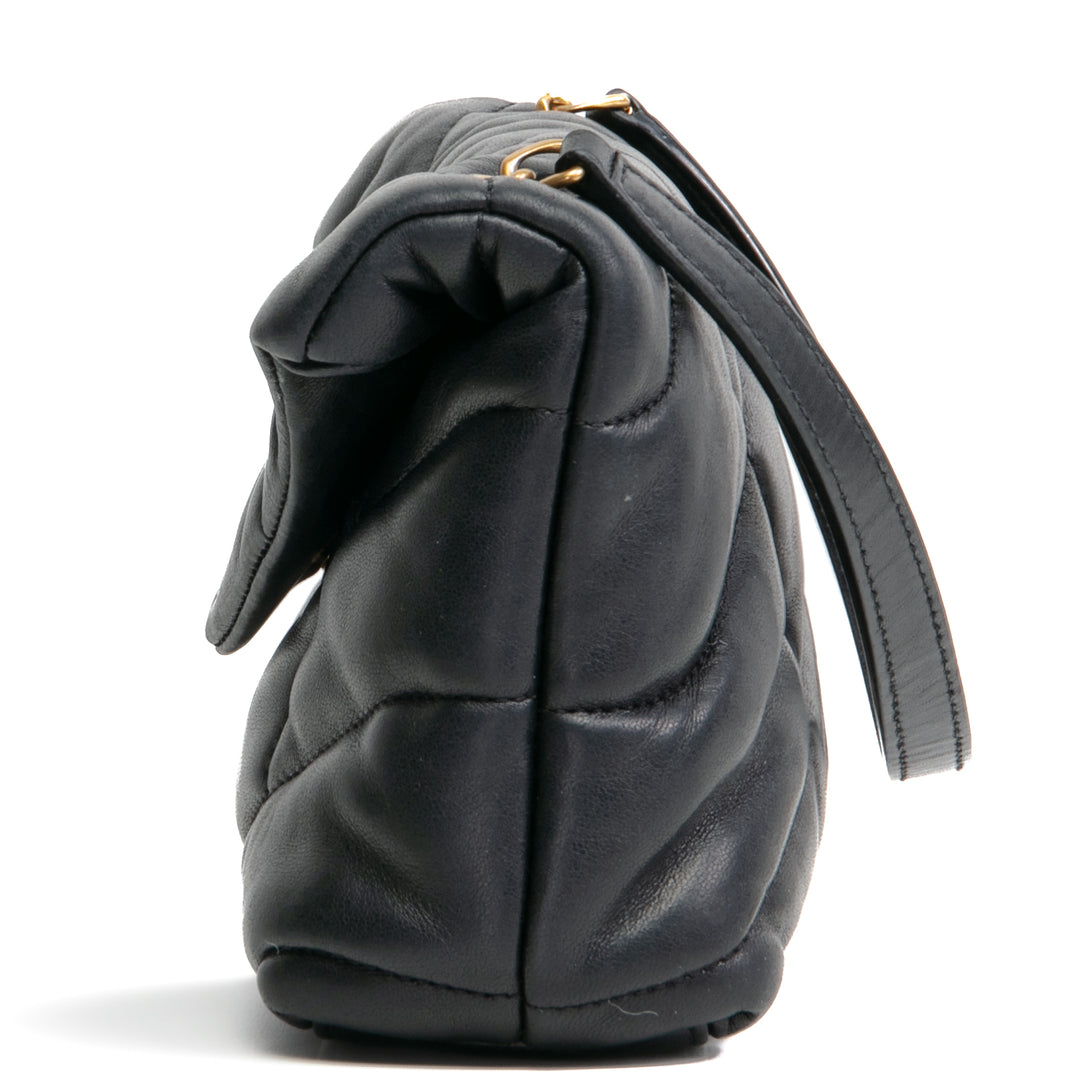 Saint Laurent Toy Lou Puffer Bag- schwarz