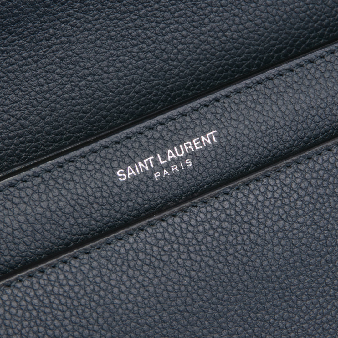 SAINT LAURENT Medium Sunset Satchel - Deep Marine (Navy)