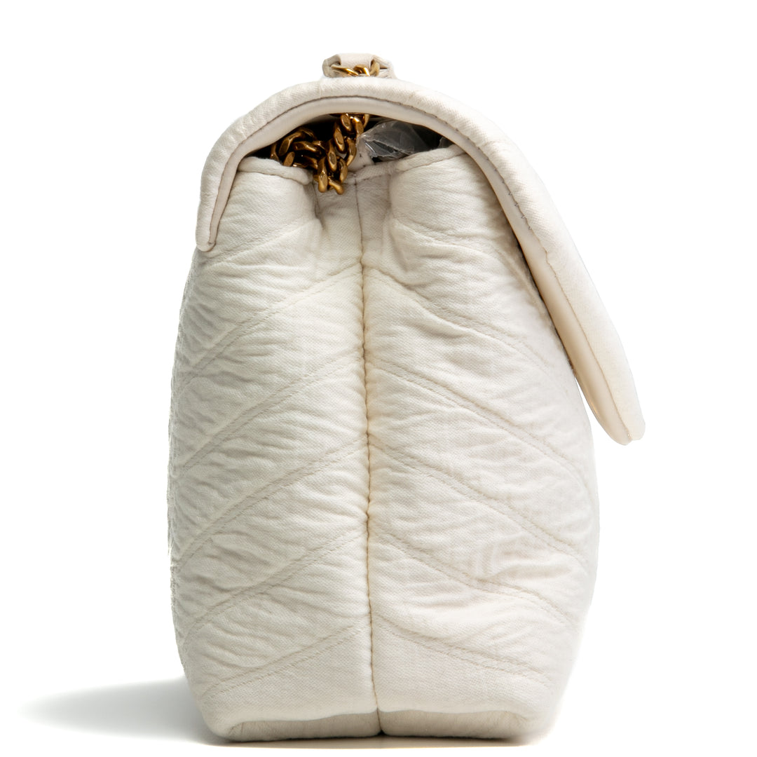 SAINT LAURENT Loulou Shoulder Bag - Cream