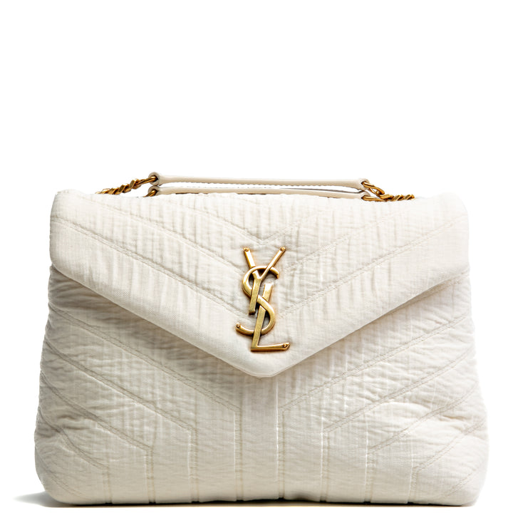 SAINT LAURENT Loulou Shoulder Bag - Cream