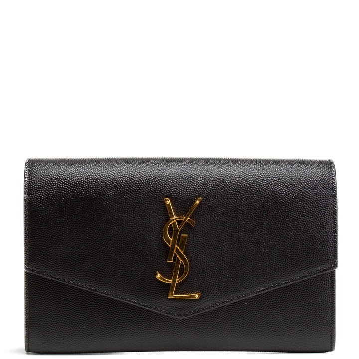 SAINT LAURENT Uptown Wallet on Chain - Black