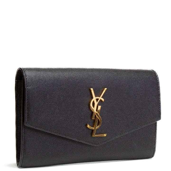 SAINT LAURENT Uptown Wallet on Chain - Black